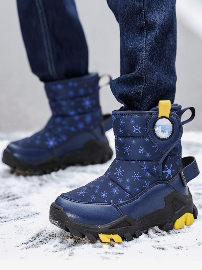 Jongensschoenen Smart Jelly Pu-leren Sneeuwlaarzen - Blauw