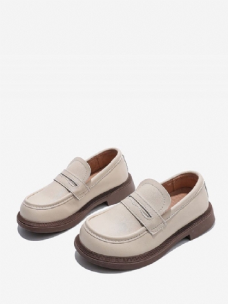 Loaferschoenen Jongens Witte Ronde Neus Slip-on Causale Feestschoenen