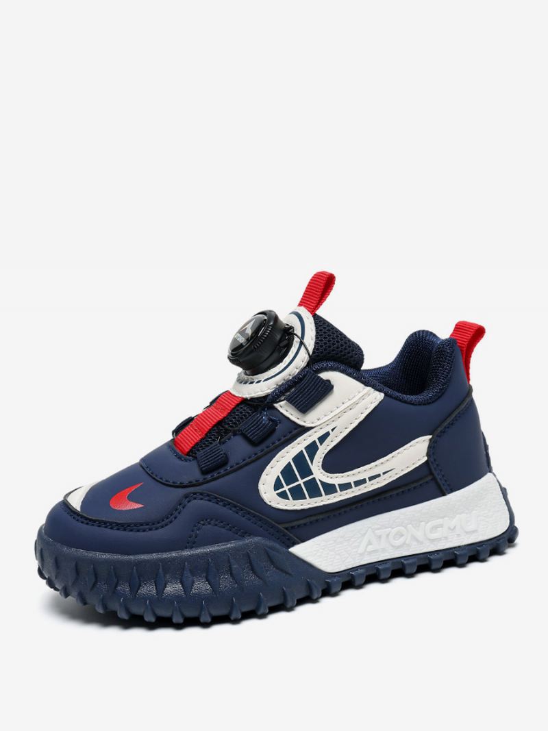 Zwarte Kindersneakers Met Ronde Neus - Diepblauw