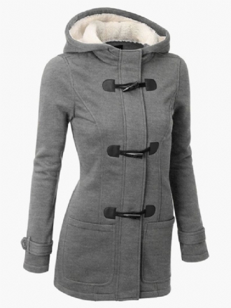 Winterjassen Dames Hoodie Grijze Jas Bovenkleding