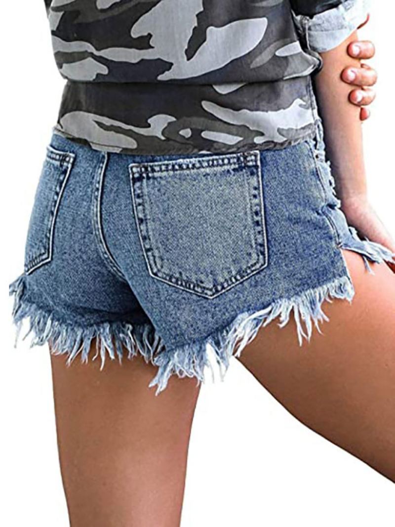 Dames Korte Jeans Sexy Denimbroek - Licht Hemelsblauw