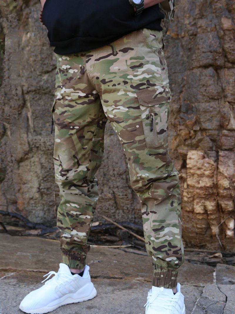 Broek Heren Casual Onregelmatige Camouflage Natuurlijke Taille Taps Toelopende Pasvorm Herenbroek - Camouflage