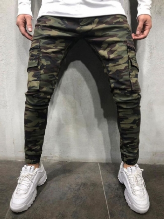 Herenbroek Casual Camouflage Skinny Hunter Green