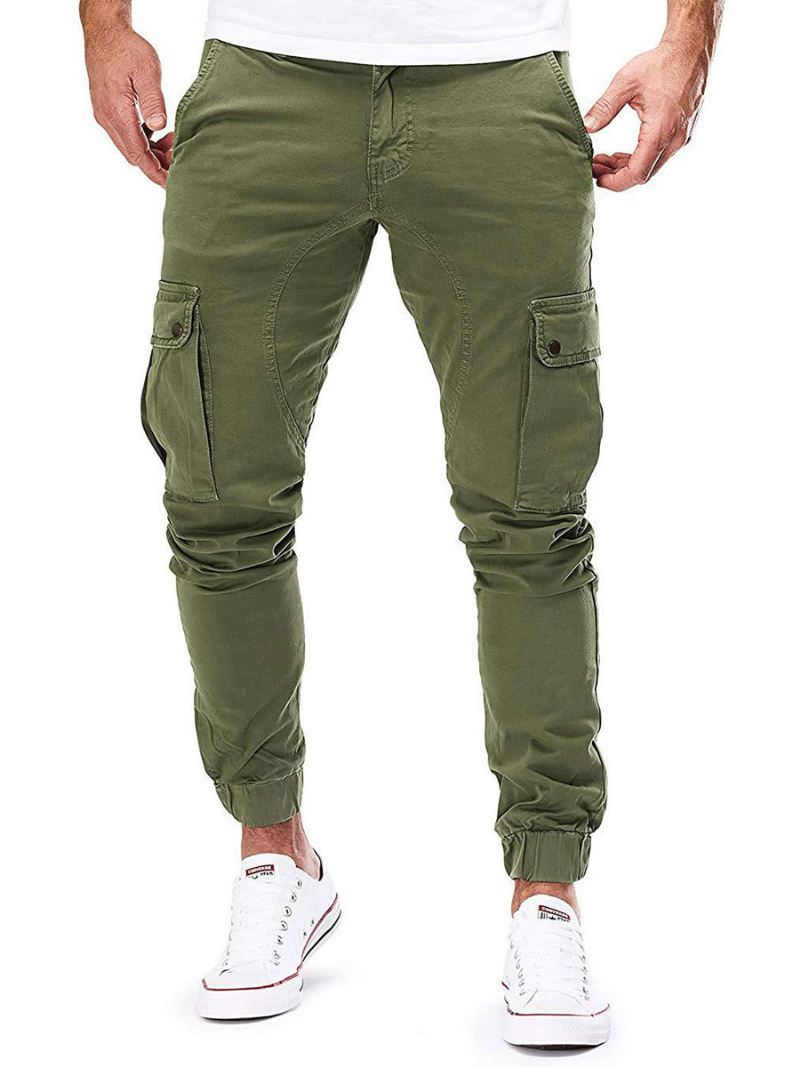 Herenbroeken Casual Taps Toelopende Joggingbroek Hunter Groene Broek