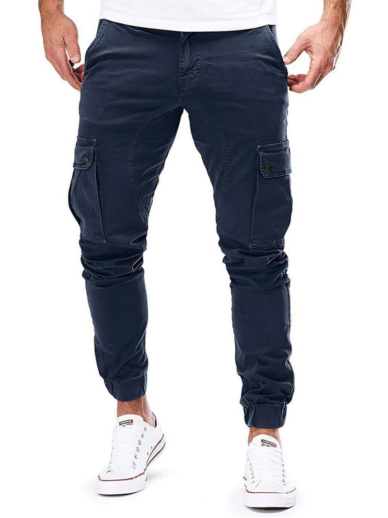 Herenbroeken Casual Taps Toelopende Joggingbroek Hunter Groene Broek - Donker Marineblauw