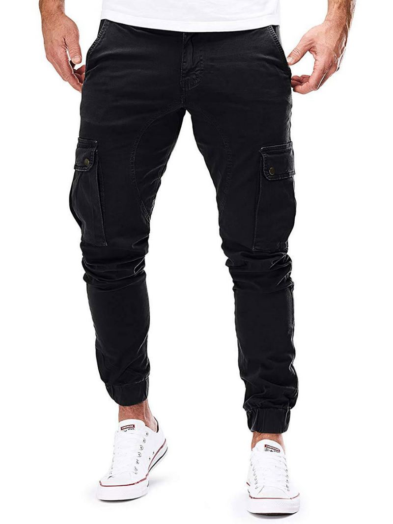 Herenbroeken Casual Taps Toelopende Joggingbroek Hunter Groene Broek - Zwart