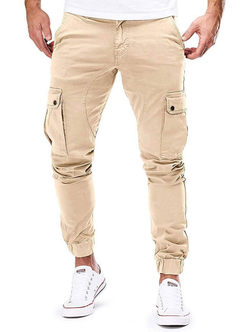 Herenbroeken Casual Taps Toelopende Joggingbroek Hunter Groene Broek - Kaki