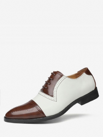 Heren Kap Toe Brogue Oxfords Trouwjurk Oxford Formele Schoenen Wit