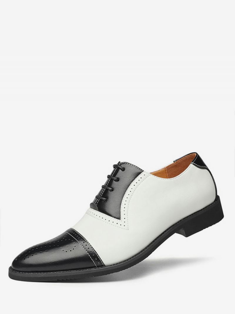 Heren Kap Toe Brogue Oxfords Trouwjurk Oxford Formele Schoenen Wit - Wit