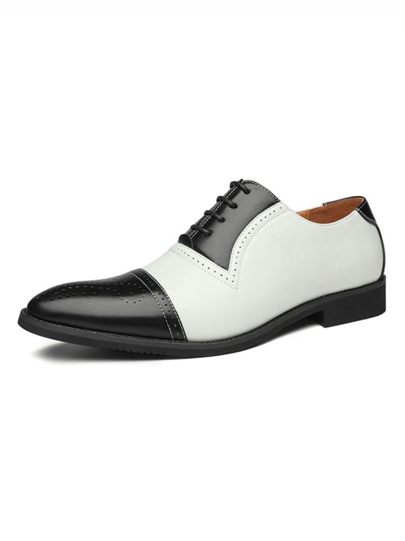 Heren Kap Toe Brogue Oxfords Trouwjurk Oxford Formele Schoenen Wit - Wit