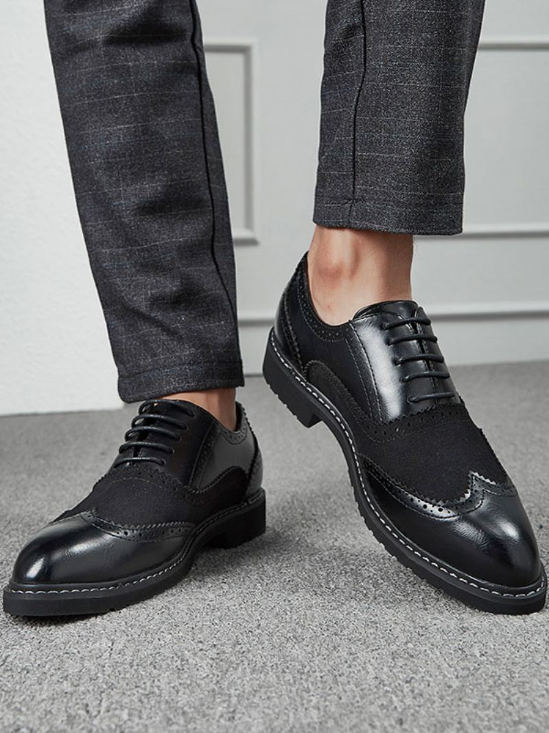 Heren Oxford Color Block-jurk Formele Schoenen Gelegenheden - Zwart