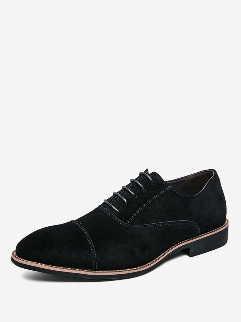 Herenkleding Oxford Formele Schoenen Modern Puntige Neusriem Verstelbaar Pu-leer - Zwart