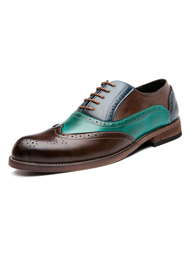 Oxford Prom-trouwjurkschoenen Met Vleugeltip Heren - Blauw