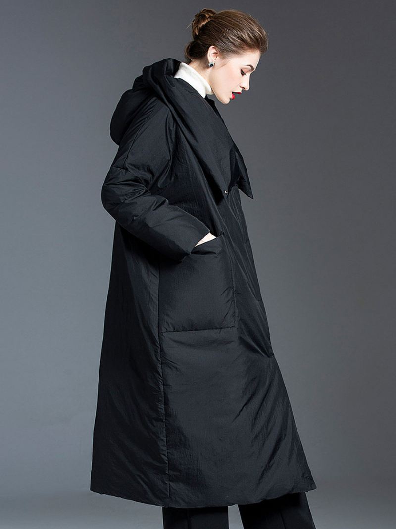 Donsjas Dames Oversized Eendendons Winterwarme Bovenkleding - Zwart