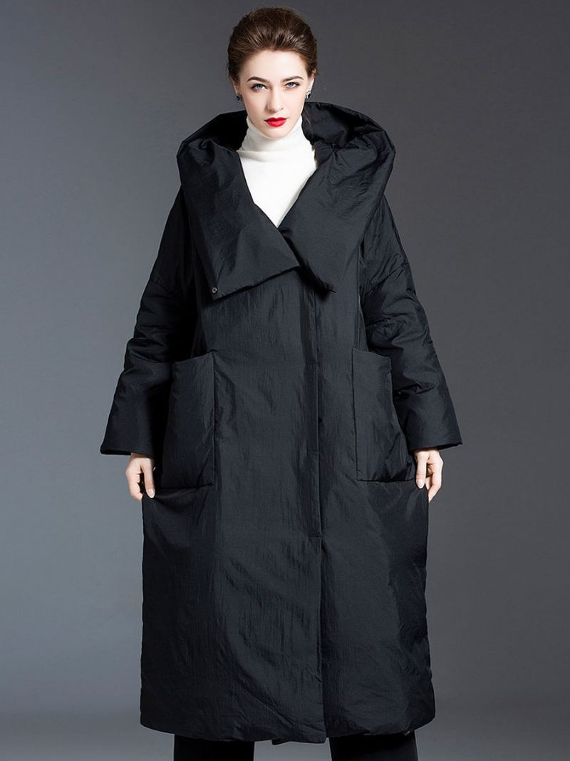 Donsjas Dames Oversized Eendendons Winterwarme Bovenkleding - Zwart