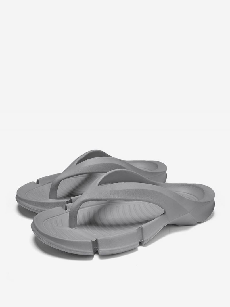 Herensandalen Heren Instapper Pu-leer Eva-zool - Grijs