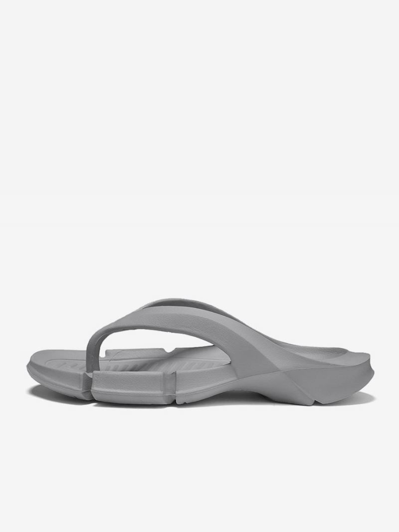 Herensandalen Heren Instapper Pu-leer Eva-zool - Grijs