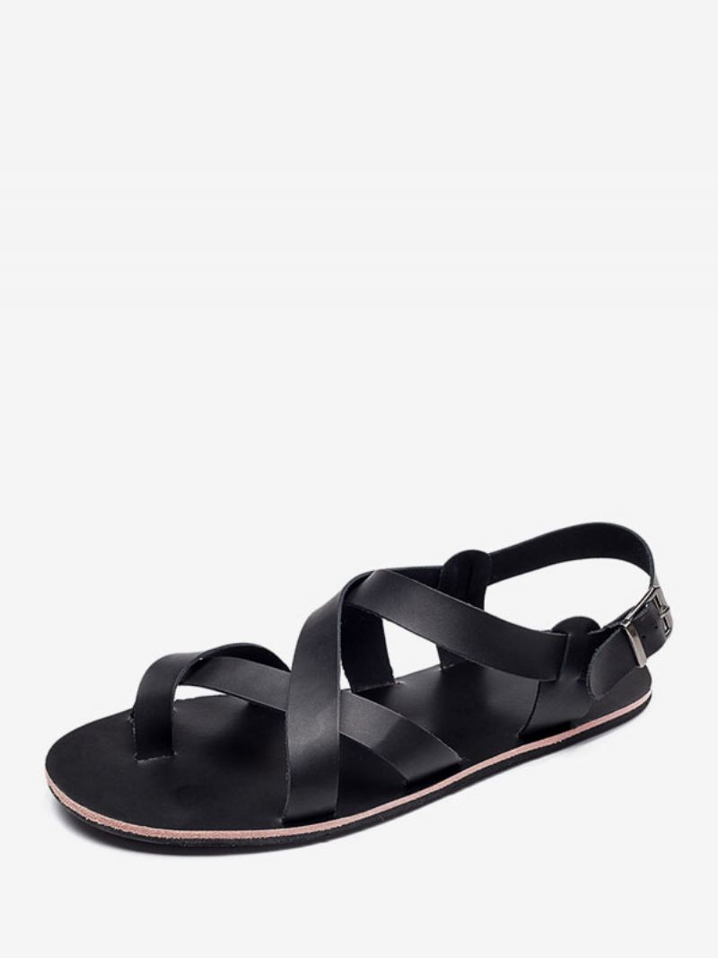 Herensandalen Heren Instapper Pu-leer Rubberen Zool