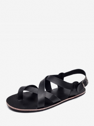 Herensandalen Heren Instapper Pu-leer Rubberen Zool