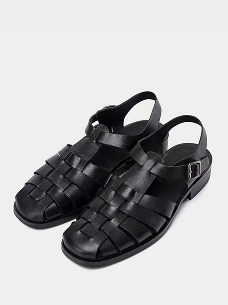 Herensandalen Heren Pu-leer Rubberen Zool