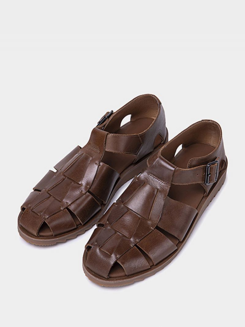 Herensandalen Heren Pu-leer Rubberen Zool