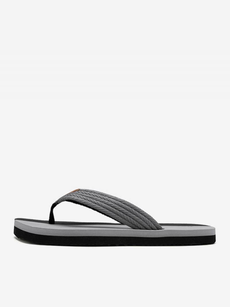 Herensandalen Instapper Pu-leer Eva-zool - Grijs