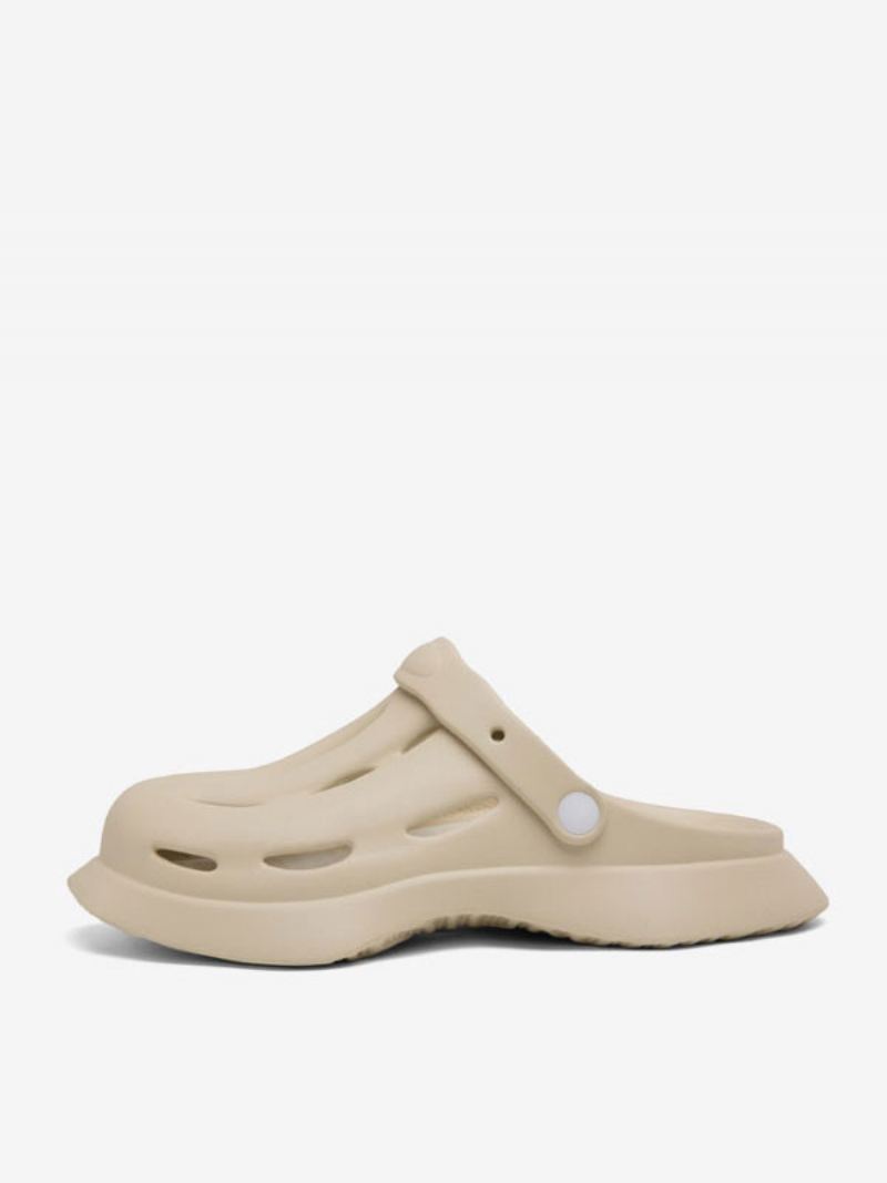 Herensandalen Instapper Pu-leer Eva-zool - Lichtgeel