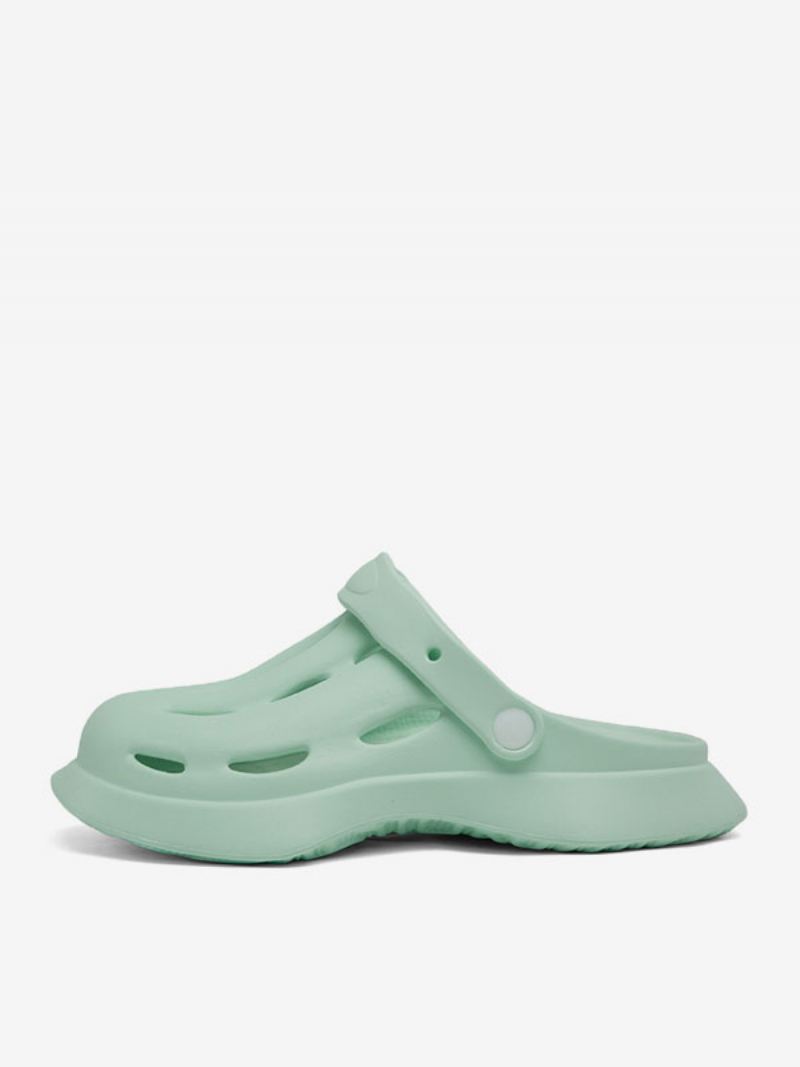 Herensandalen Instapper Pu-leer Eva-zool - Pastelblauw