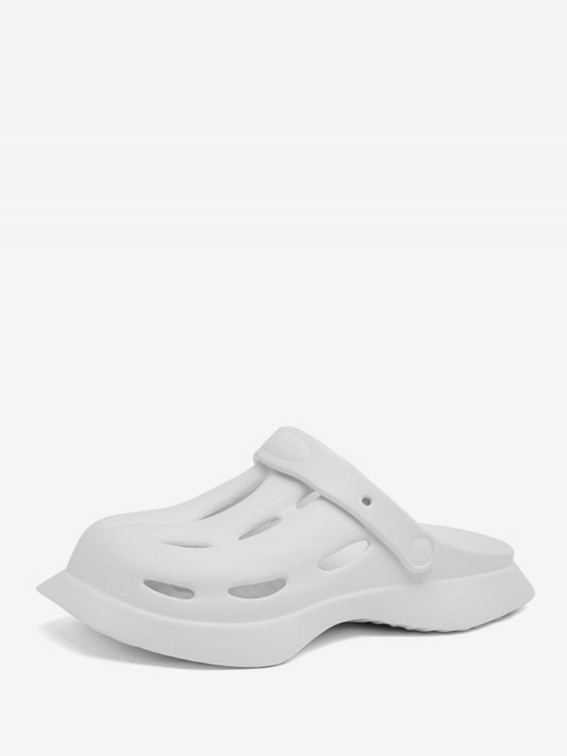 Herensandalen Instapper Pu-leer Eva-zool - Wit