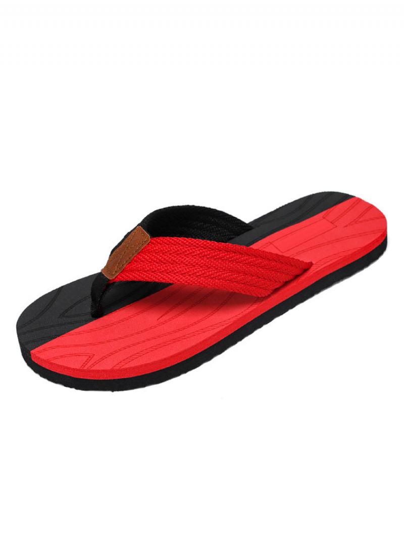 Herensandalen Instapper Pvc Met Eva-zool - Rood