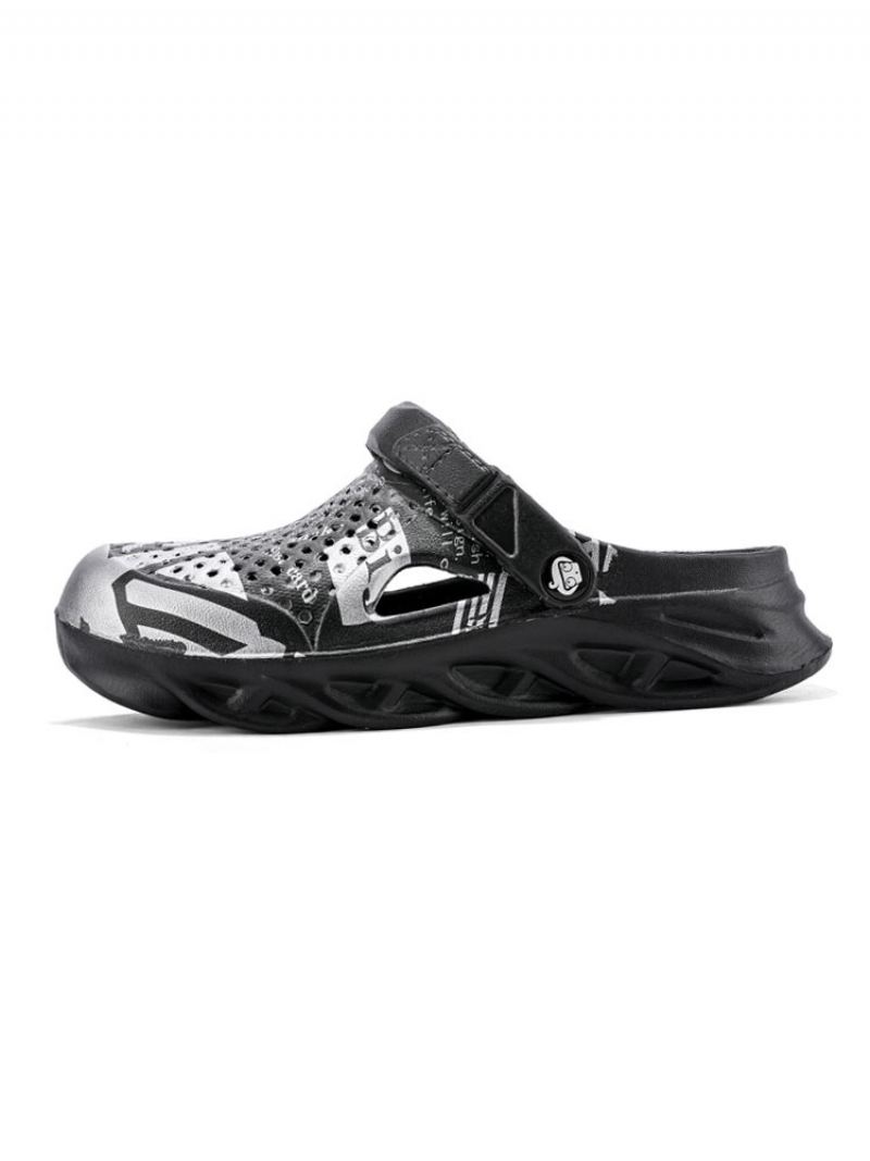 Herensandalen Instapper Pvc Met Eva-zool - Zwart