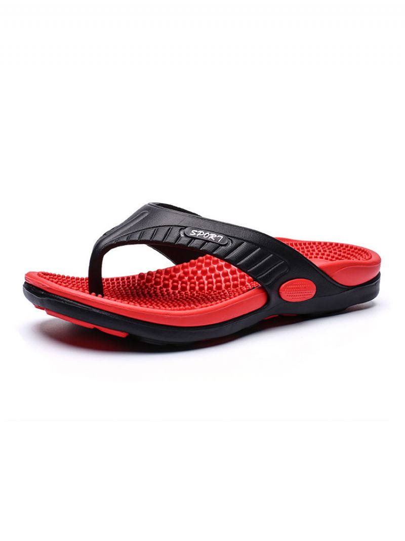 Sandalen Heren Instapper Pvc Bovenste Eva-zool - Rood