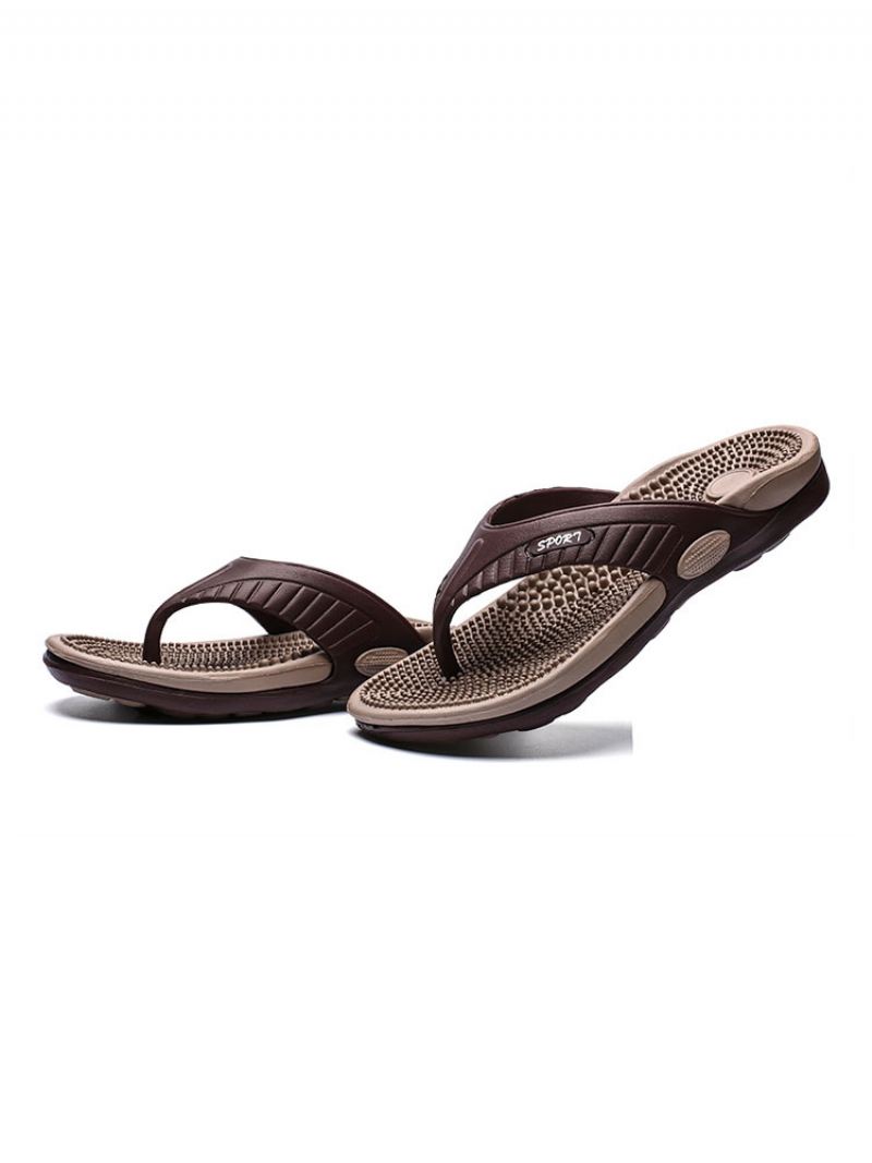 Sandalen Heren Instapper Pvc Bovenste Eva-zool - Kaki