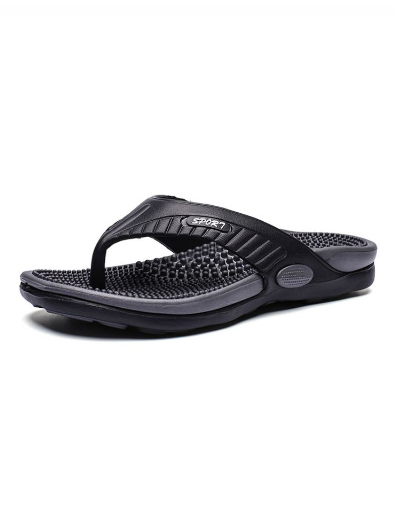 Sandalen Heren Instapper Pvc Bovenste Eva-zool - Zwart