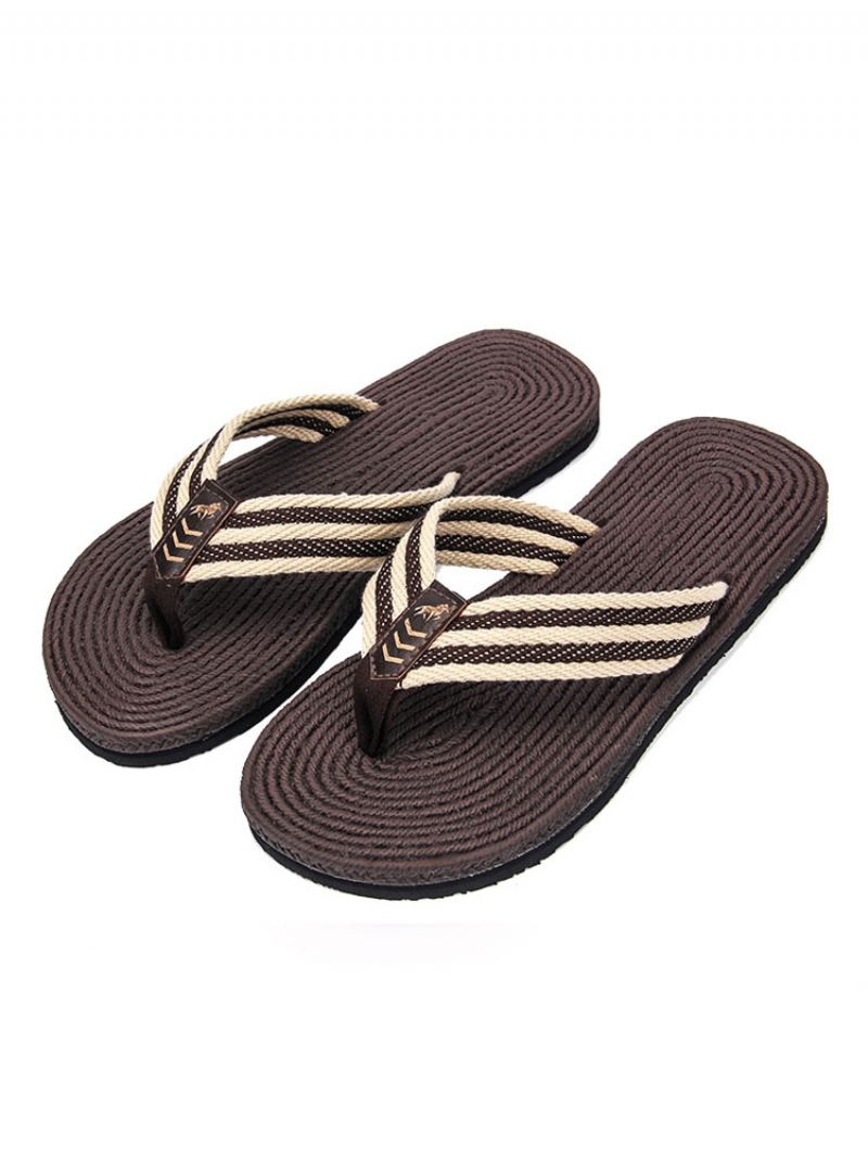 Sandalen Heren Instapper Pvc Bovenste Eva-zool - Koffiebruin