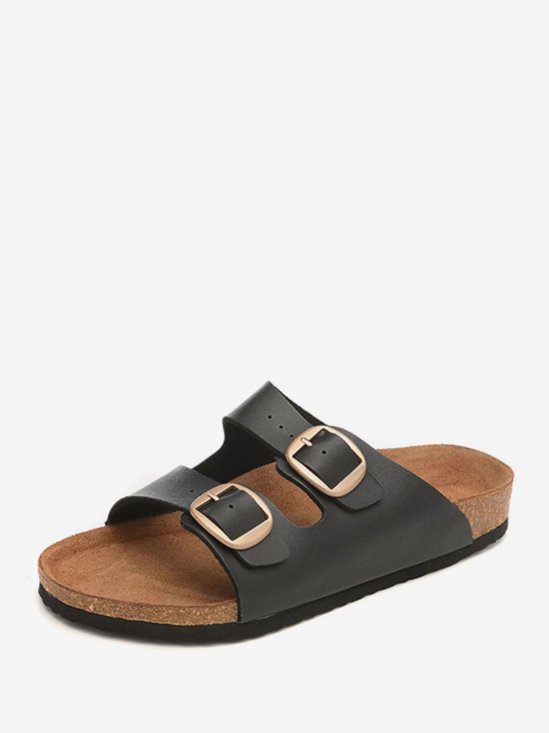 Sandalen Heren Instappers Met Verstelbare Riem Gesp Platte