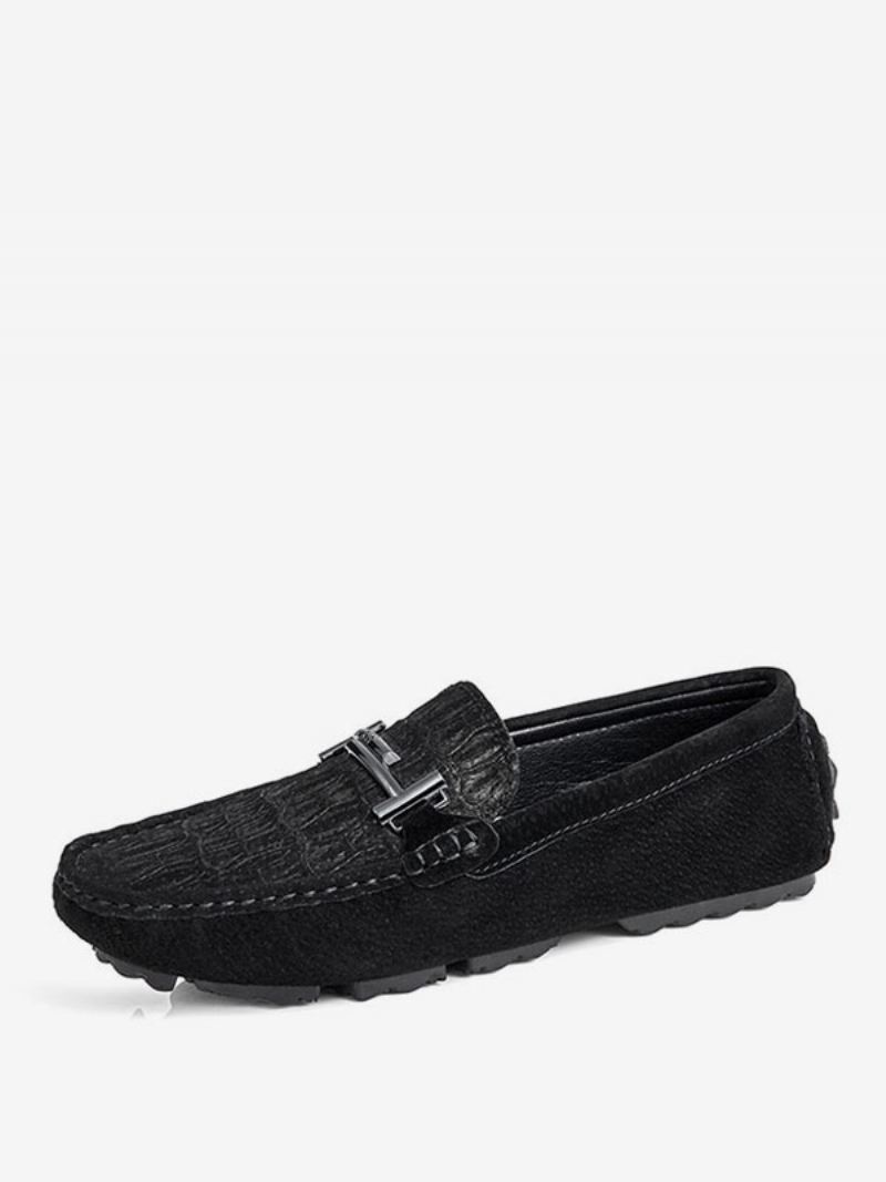 Alligator-loafers Met Kwastjes Heren - Zwart Rood