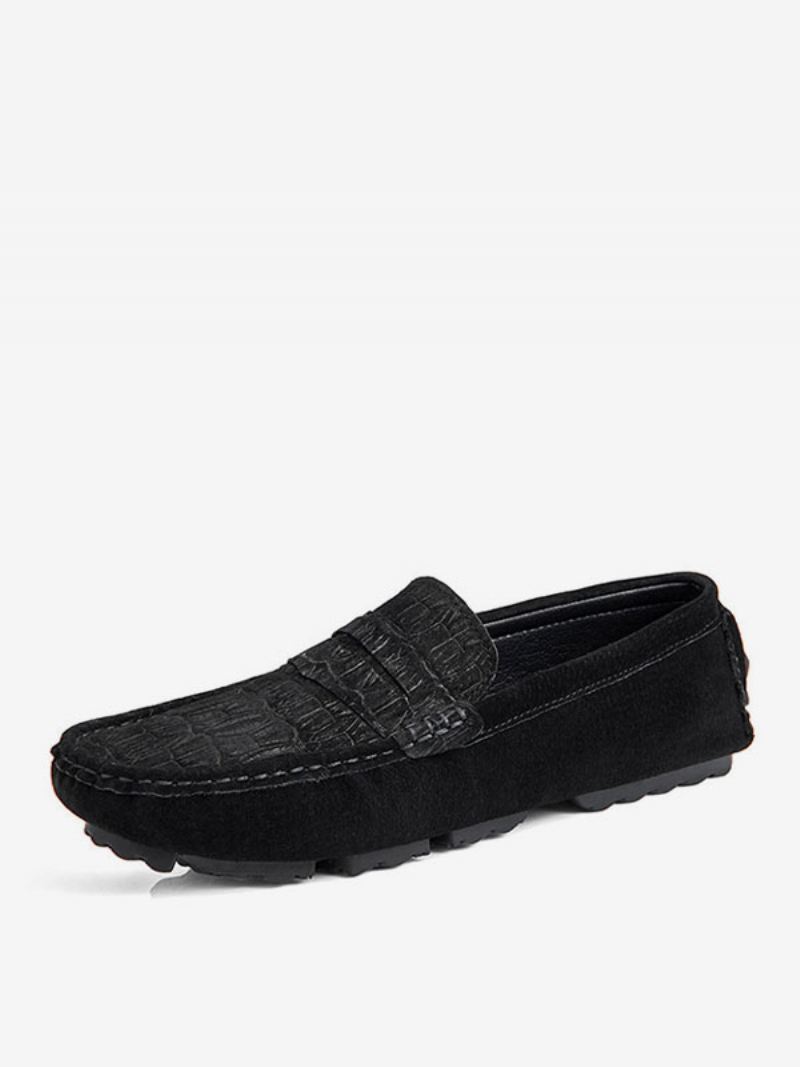 Alligator-loafers Met Kwastjes Heren - Zwart Zilver