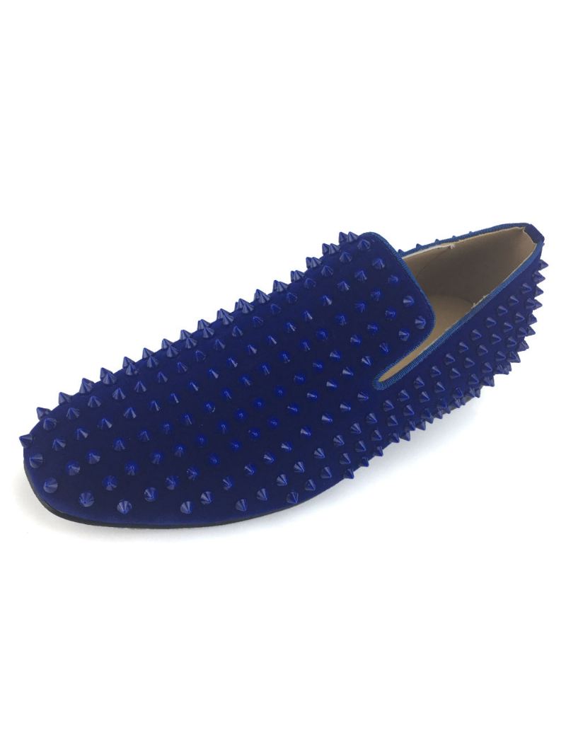 Heren Bule Spike Loafers Prom Party Trouwschoenen - Blauw