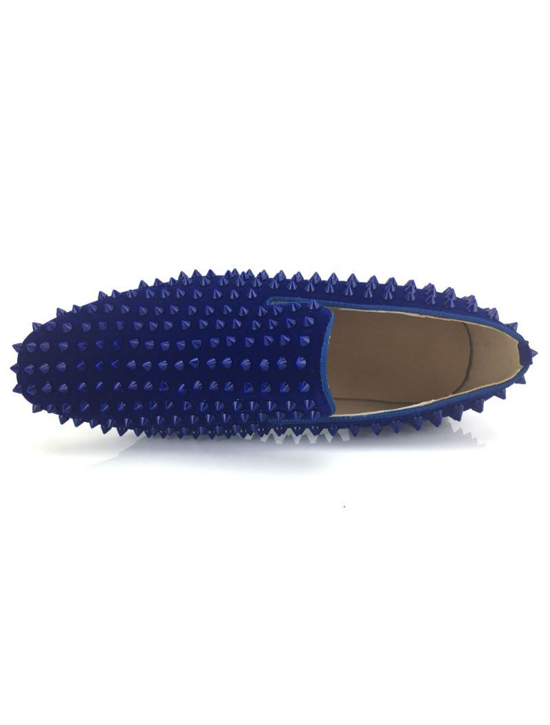 Heren Bule Spike Loafers Prom Party Trouwschoenen - Blauw