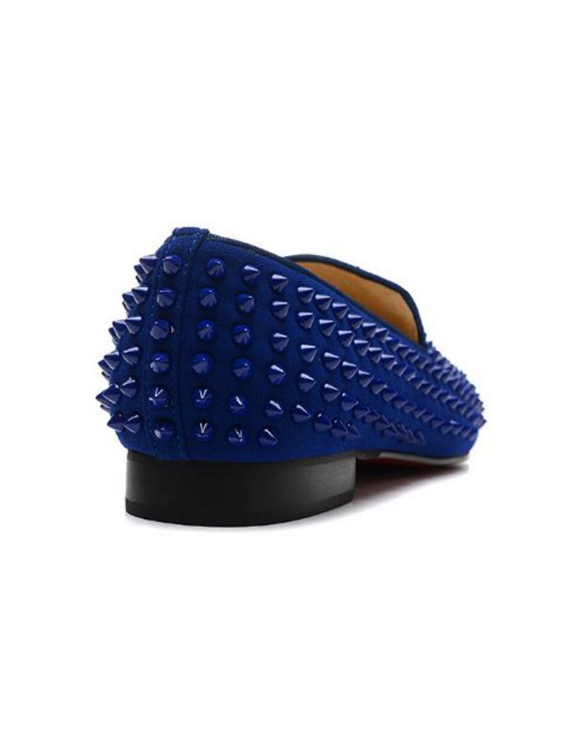 Heren Bule Spike Loafers Prom Party Trouwschoenen - Blauw