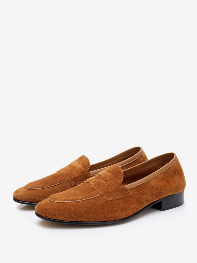 Heren Loafer Koeienhuid Slip-on Prom Trouwschoenen