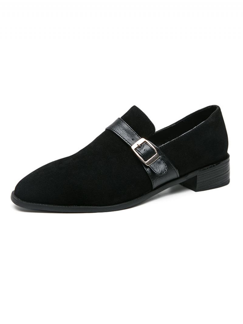 Heren Loafer Met Monniksband Trouwschoenen Feest Zwarte Instappers Formele