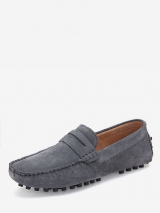 Heren Loafer Schoenen Instapper Monk Strap Ronde Neus Suède