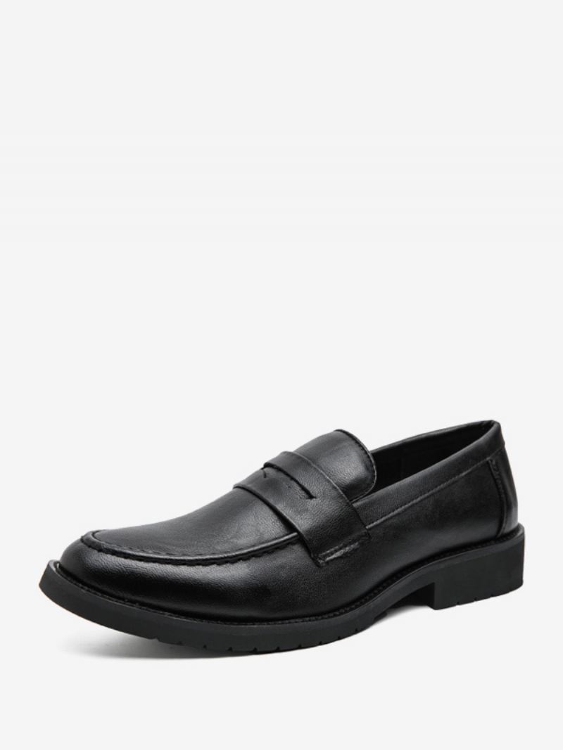 Heren Loafers Instappers Met Ronde Neus Pu-leren