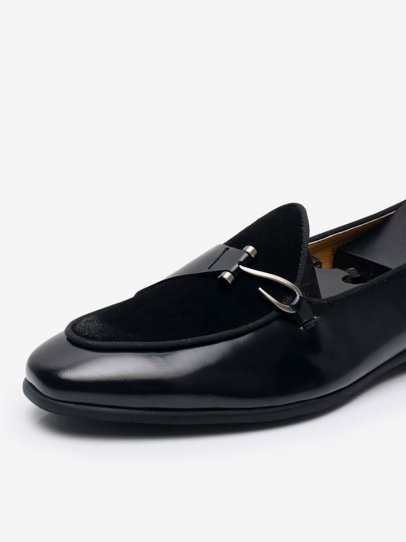 Heren Mne's Koeienhuid Slip-on Loafer Prom Trouwschoenen - Zwart