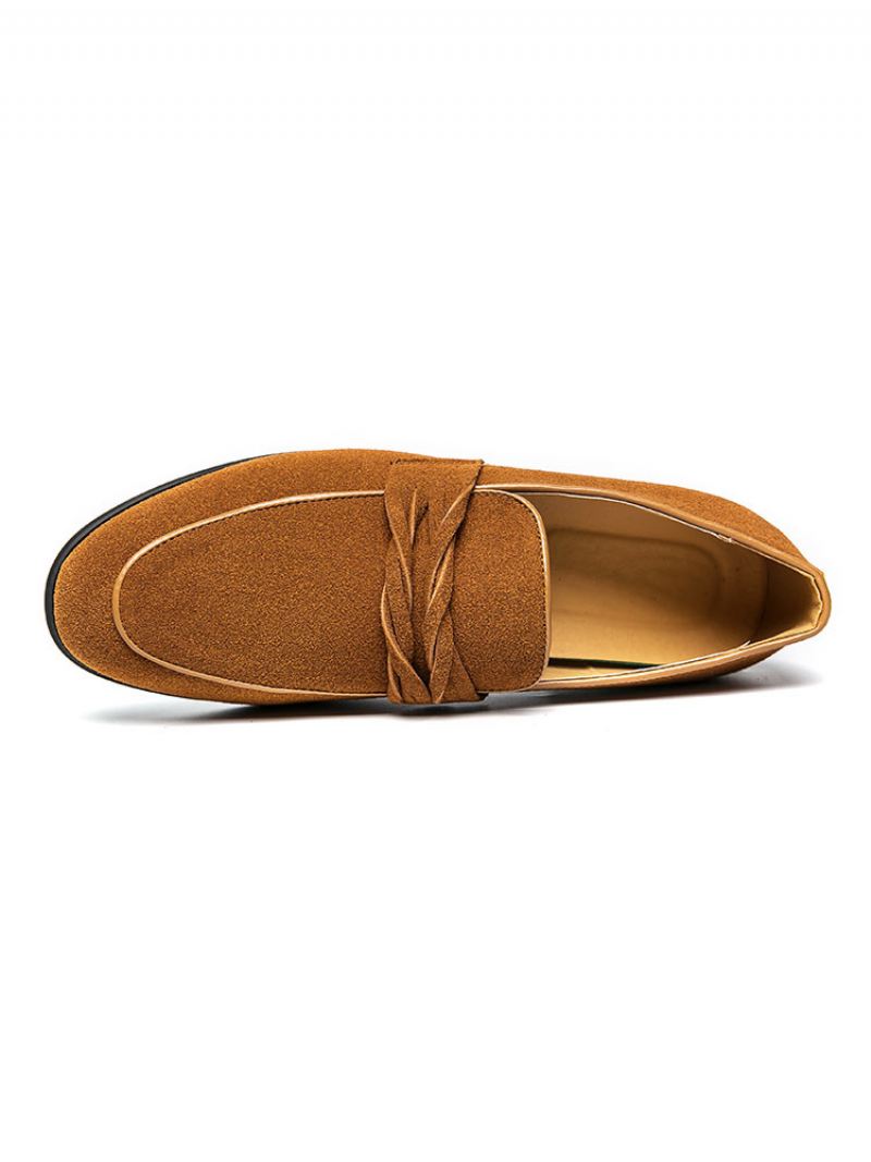 Heren Penny Loafers Veganistisch Leer - Geel