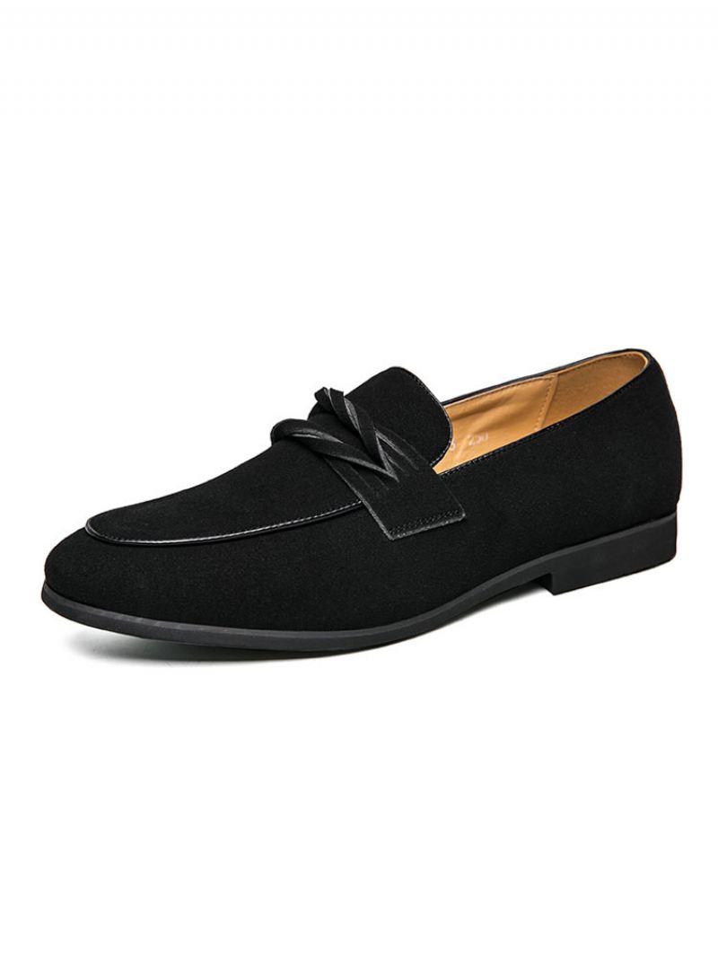 Heren Penny Loafers Veganistisch Leer - Zwart