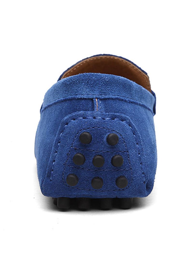 Heren Suède Loafers Mocassin Slip-on Rijschoenen - Blauw