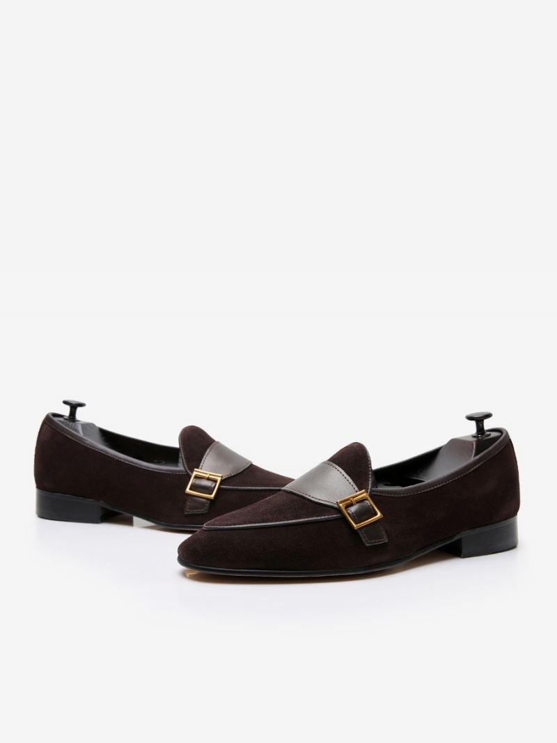 Instaploafer Rundleer Heren Trouwschoenen - Chocolade